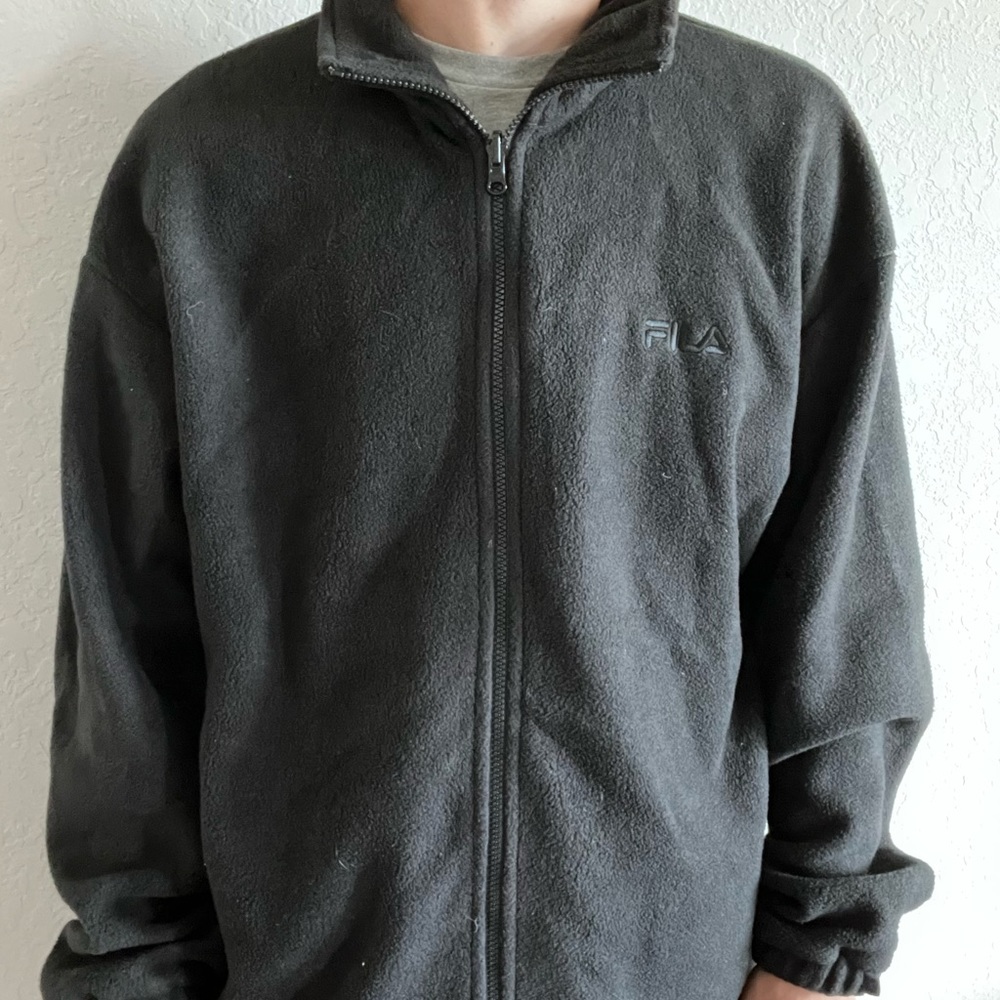 Cozy Fila zip up sweater plain